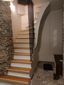 Simon Agencement | Agencement sur mesure | Habillage escalier | Garde-corps
